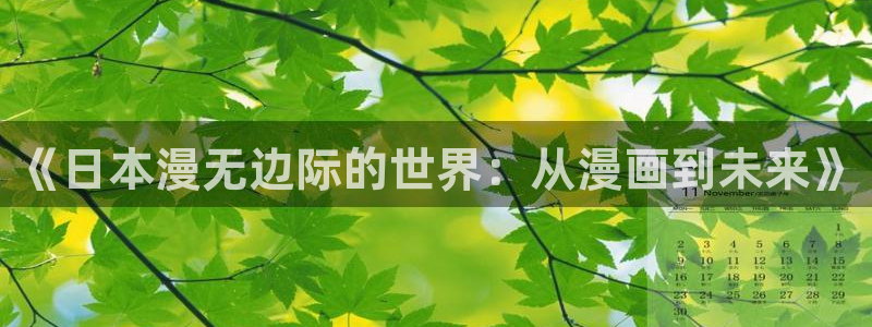 漫蛙正版官网链接：《日本漫无边际的世界：从漫画到未来》